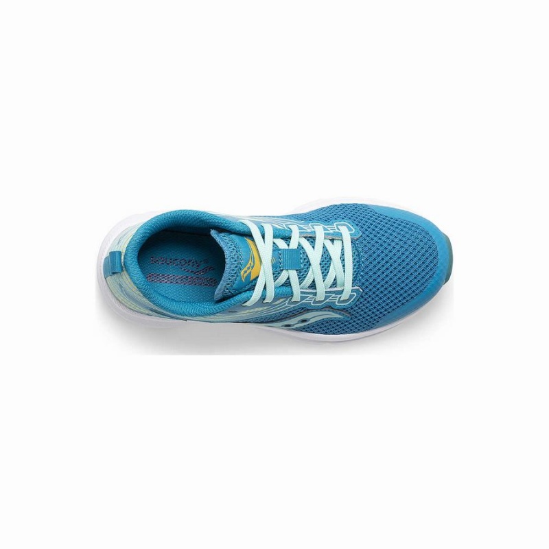 Turquoise / Yellow Saucony Axon Sneaker Kids' Running Shoes | Malaysia S09417-T20