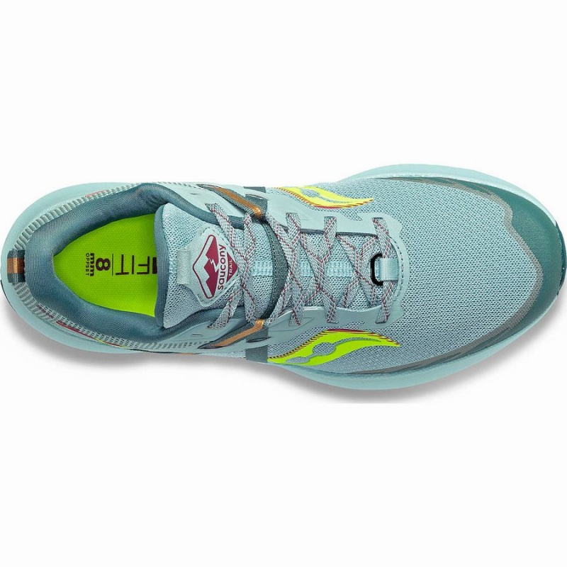 Turquoise / Yellow Saucony Ride 15 TR Women's Trail Running Shoes | Malaysia S06812-G45