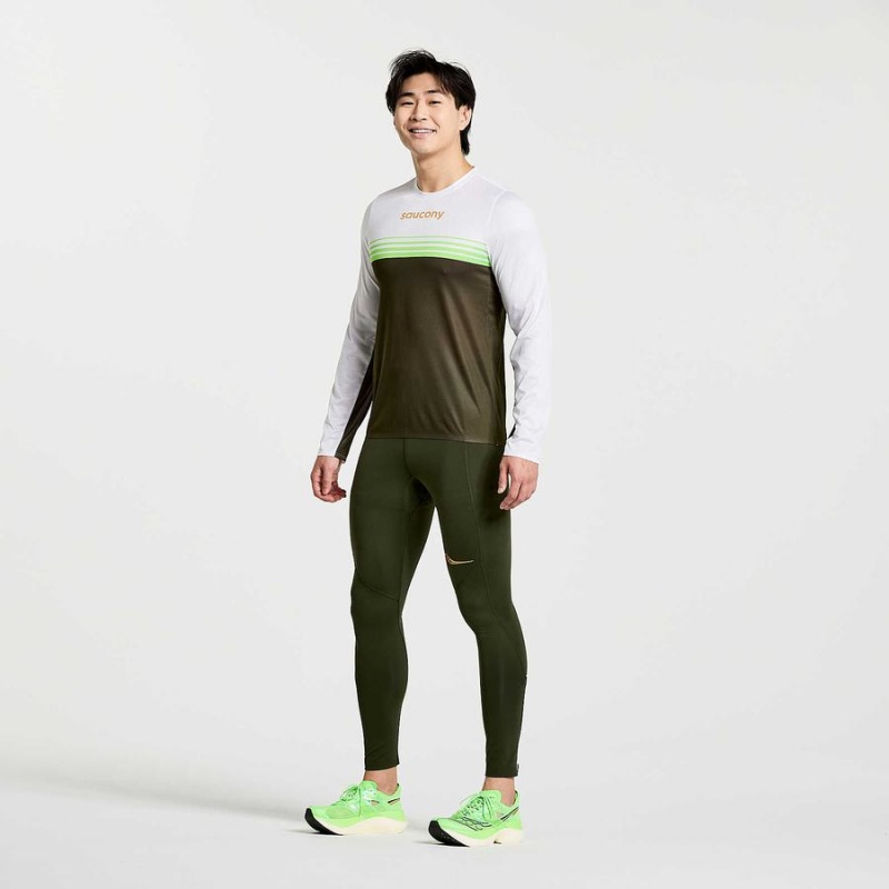 Umbra Saucony Elite Long Sleeve Men's T Shirts | Malaysia S02786-P30