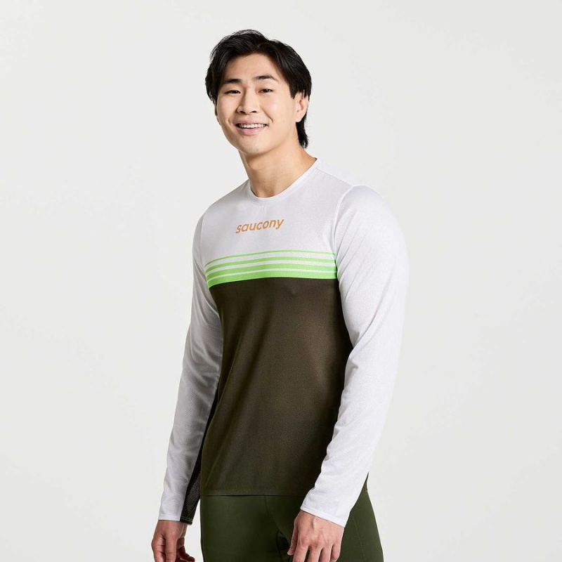 Umbra Saucony Elite Long Sleeve Men\'s T Shirts | Malaysia S02786-P30