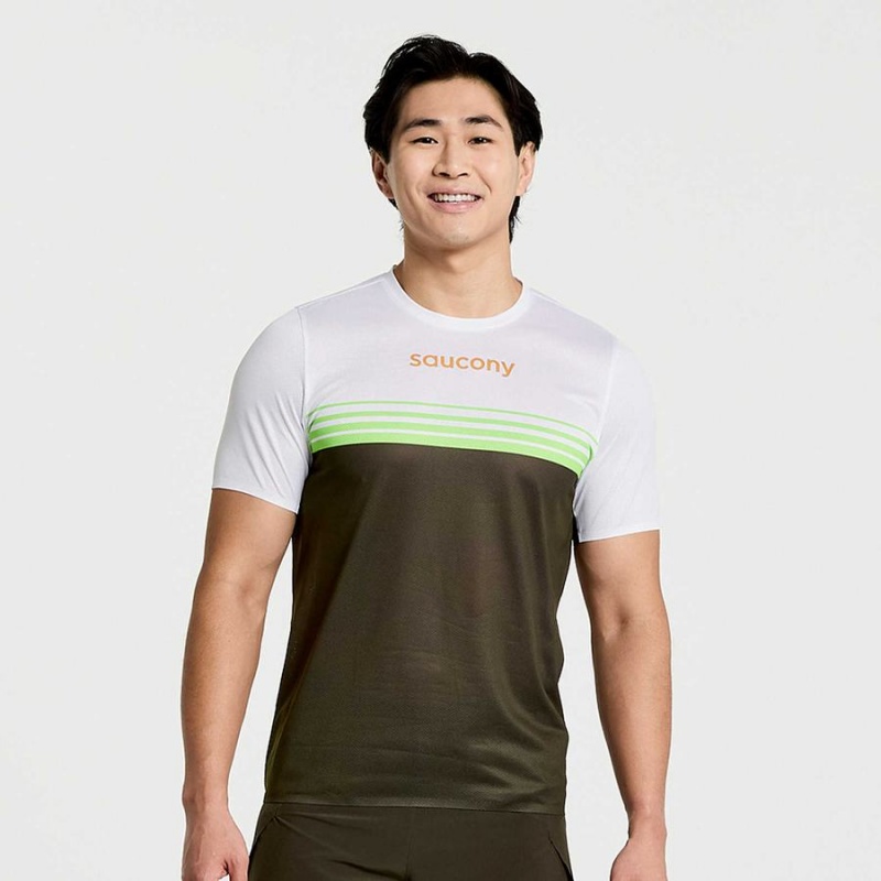 Umbra Saucony Elite Short Sleeve Men\'s T Shirts | Malaysia S32148-J03