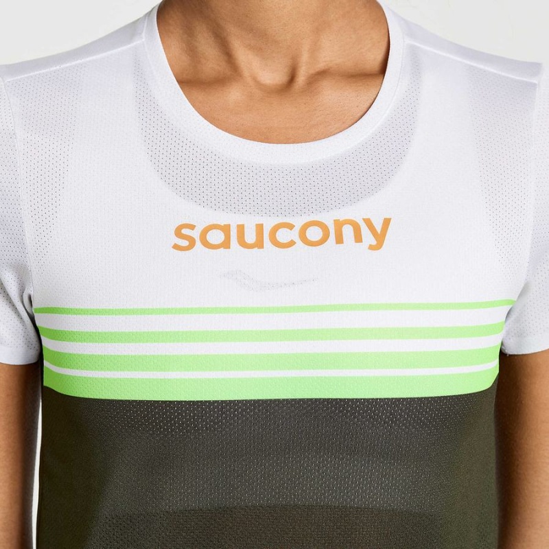 Umbra Saucony Elite Short Sleeve Women's T Shirts | Malaysia S59018-B35