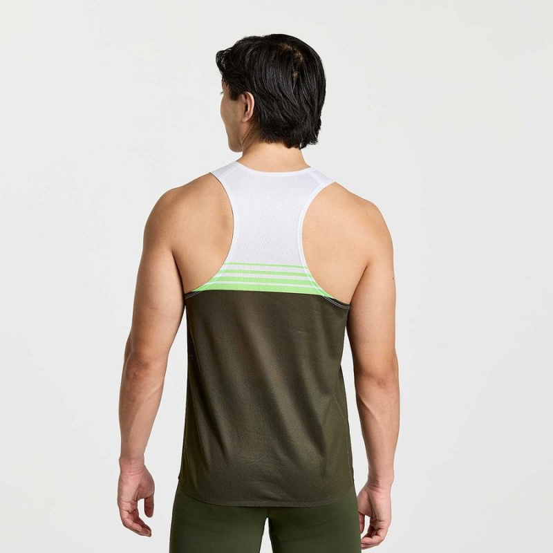 Umbra Saucony Elite Singlet Men's Tank Top | Malaysia S71863-V24