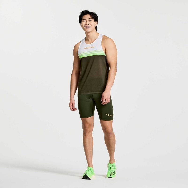 Umbra Saucony Elite Singlet Men's Tank Top | Malaysia S71863-V24