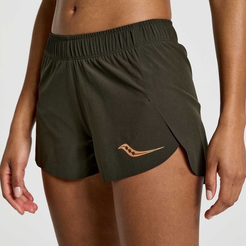 Umbra Saucony Elite Split Women's Shorts | Malaysia S02789-L12