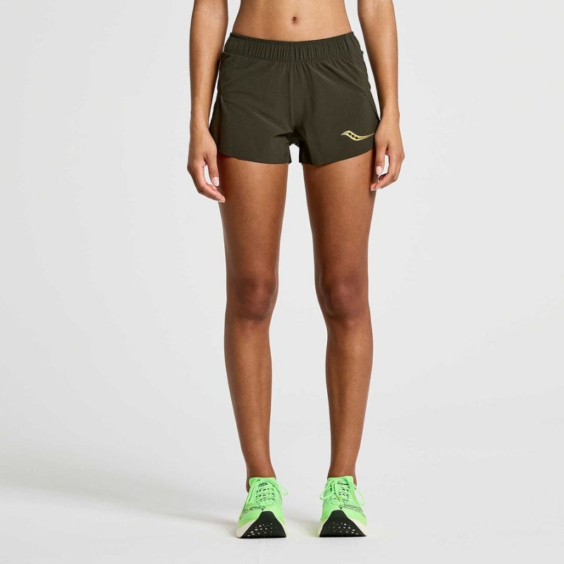 Umbra Saucony Elite Split Women\'s Shorts | Malaysia S02789-L12