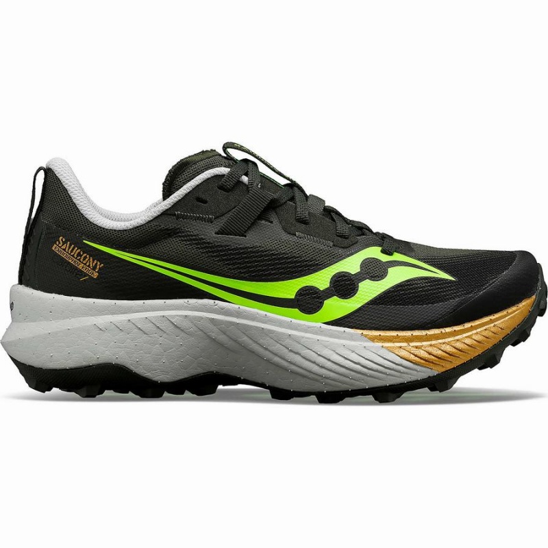 Umbra / Slime Saucony Endorphin Edge Men\'s Running Shoes | Malaysia S23059-H63