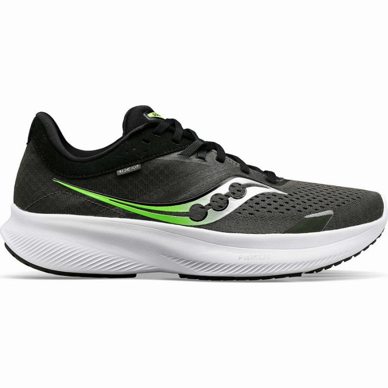 Umbra / Slime Saucony Ride 16 Men\'s Running Shoes | Malaysia S74560-S21