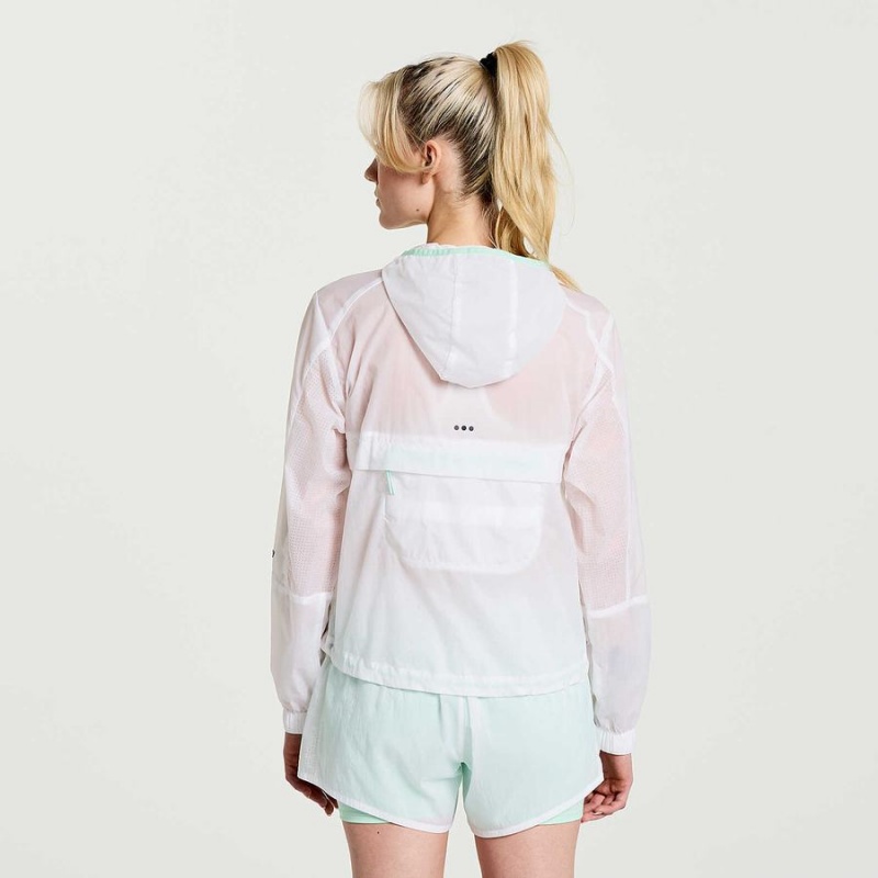 White Saucony Elevate Packaway Women's Jackets | Malaysia S97583-Y82