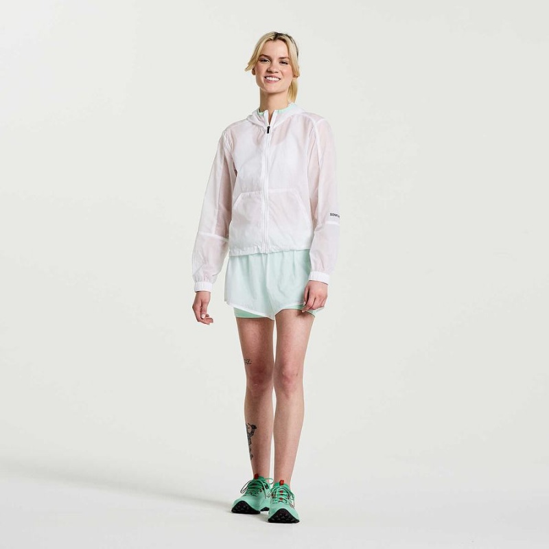 White Saucony Elevate Packaway Women's Jackets | Malaysia S97583-Y82