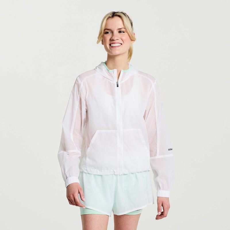 White Saucony Elevate Packaway Women\'s Jackets | Malaysia S97583-Y82