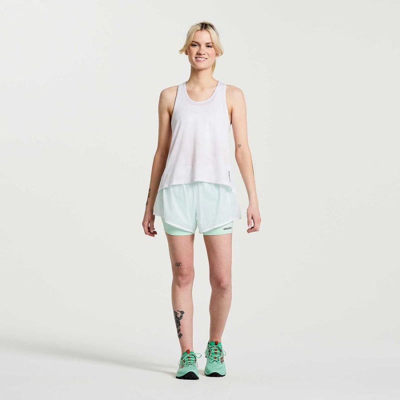 White Saucony Elevate Women's Tank Top | Malaysia S84306-D04