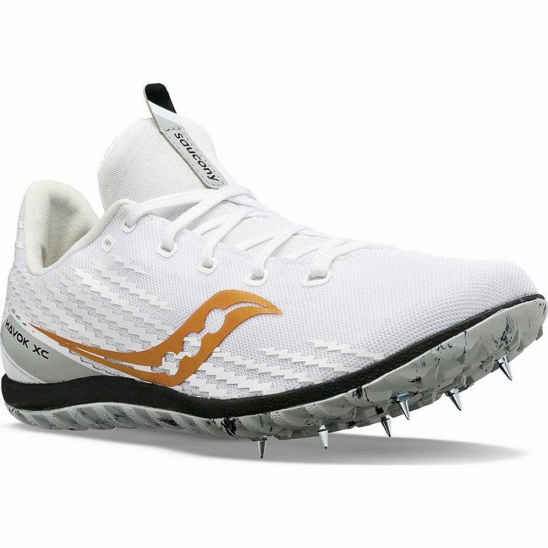 White Saucony Havok XC 3 Spike Men's Track Spikes | Malaysia S79023-K81