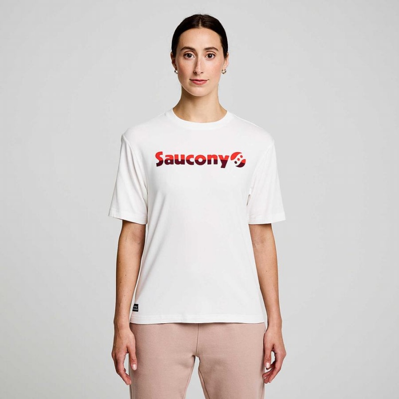 White Saucony Recovery Short Sleeve Men's T Shirts | Malaysia S28170-A79