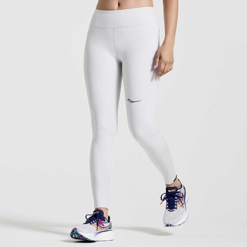 White Saucony Solstice Women\'s Tight | Malaysia S53890-W93