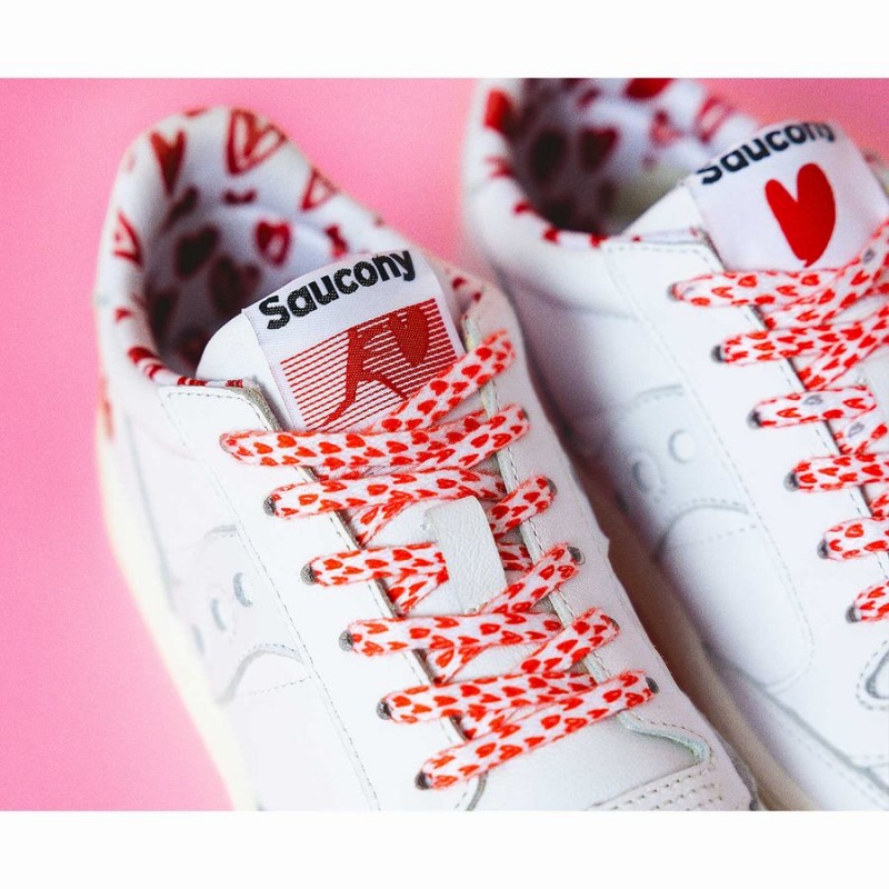 White Saucony St. Valentine Jazz Court Women's Sneakers | Malaysia S63198-Y39