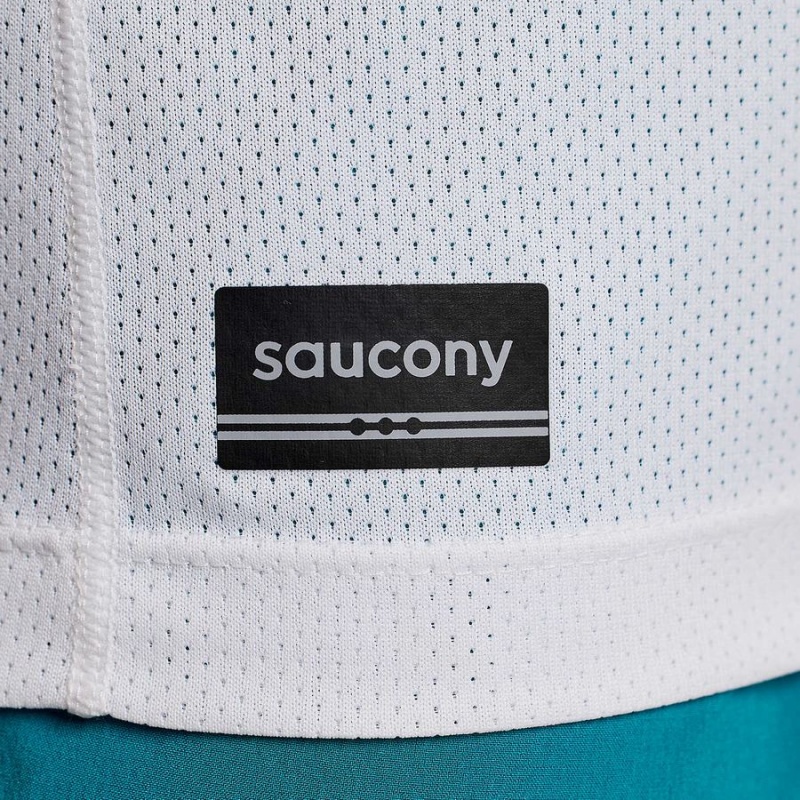 White Saucony Stopwatch Graphic Short Sleeve Women's T Shirts | Malaysia S68394-B40