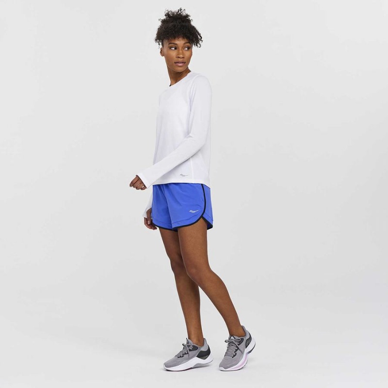 White Saucony Stopwatch Long Sleeve Women's T Shirts | Malaysia S01725-B53