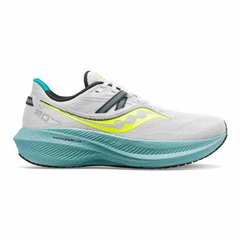 White Saucony Triumph 20 Men\'s Running Shoes | Malaysia S02163-H46