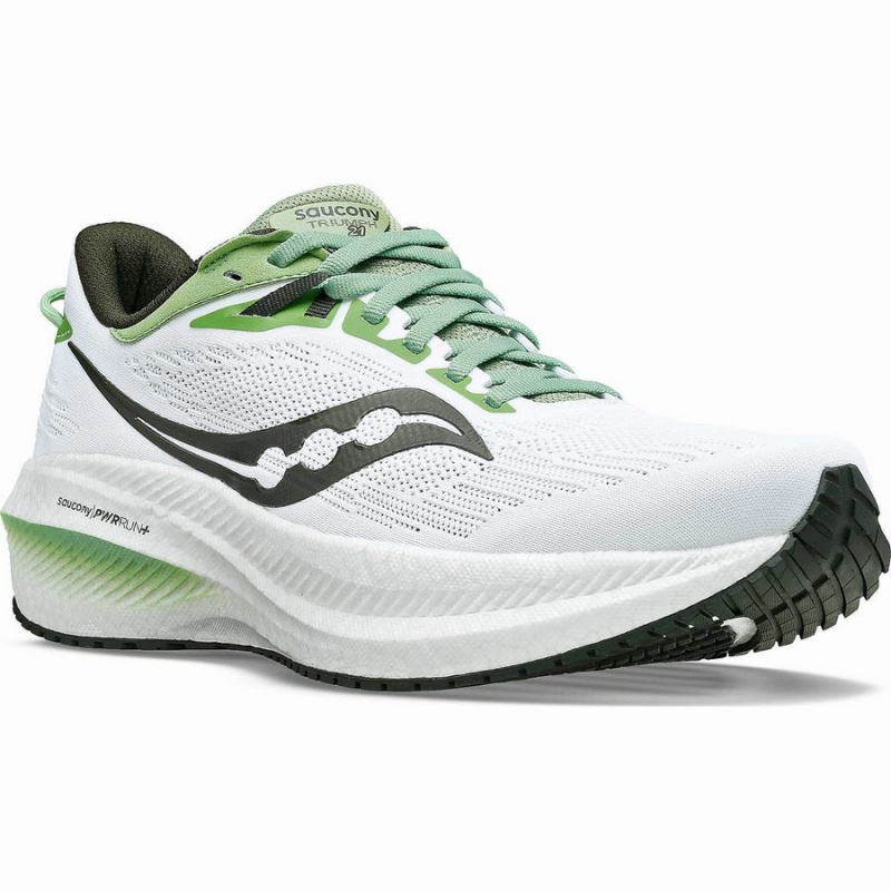 White Saucony Triumph 21 Men's Running Shoes | Malaysia S16839-V62