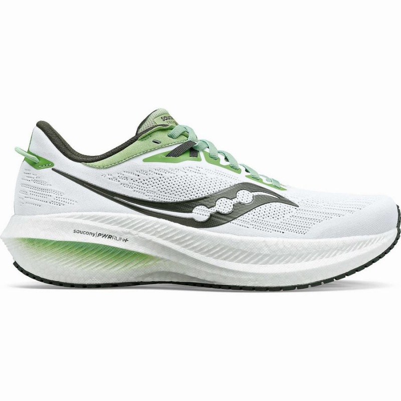 White Saucony Triumph 21 Men\'s Running Shoes | Malaysia S16839-V62