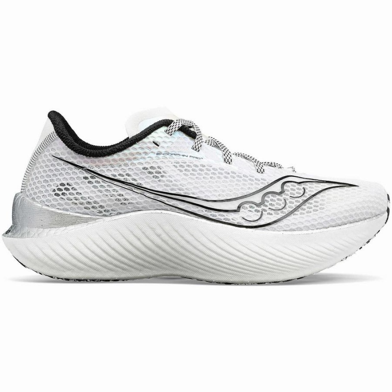 White / Black Saucony Endorphin Pro 3 Men\'s Running Shoes | Malaysia S23710-E32