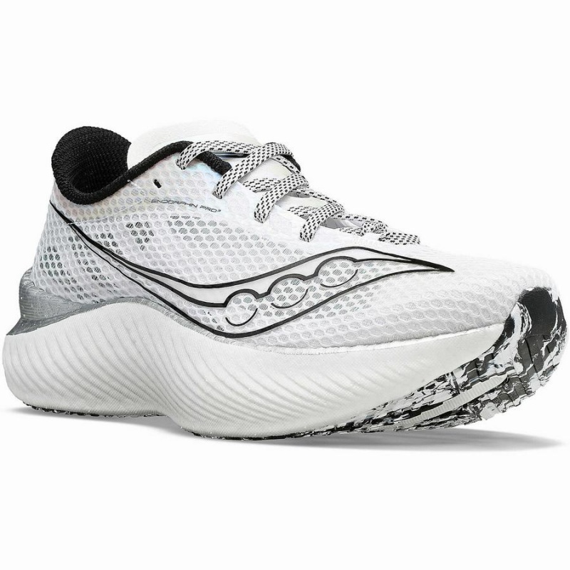 White / Black Saucony Endorphin Pro 3 Women's Running Shoes | Malaysia S21685-Y20