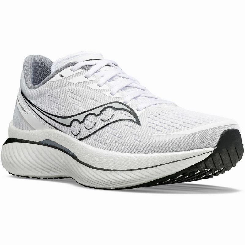 White / Black Saucony Endorphin Speed 3 Men's Running Shoes | Malaysia S01865-Q92