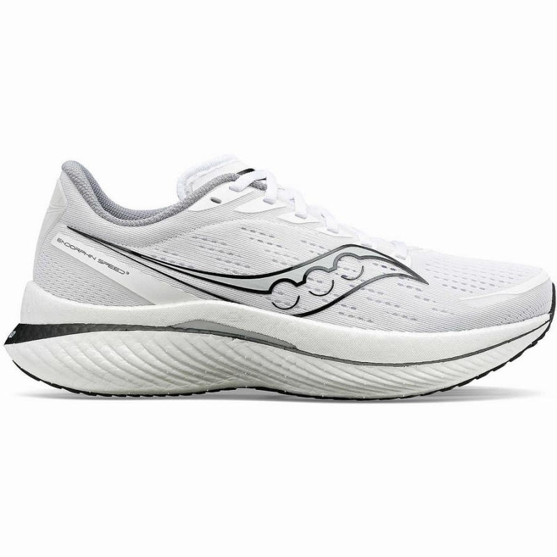 White / Black Saucony Endorphin Speed 3 Men\'s Running Shoes | Malaysia S01865-Q92