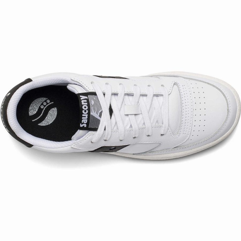 White / Black Saucony Jazz Court Men's Sneakers | Malaysia S76319-T38