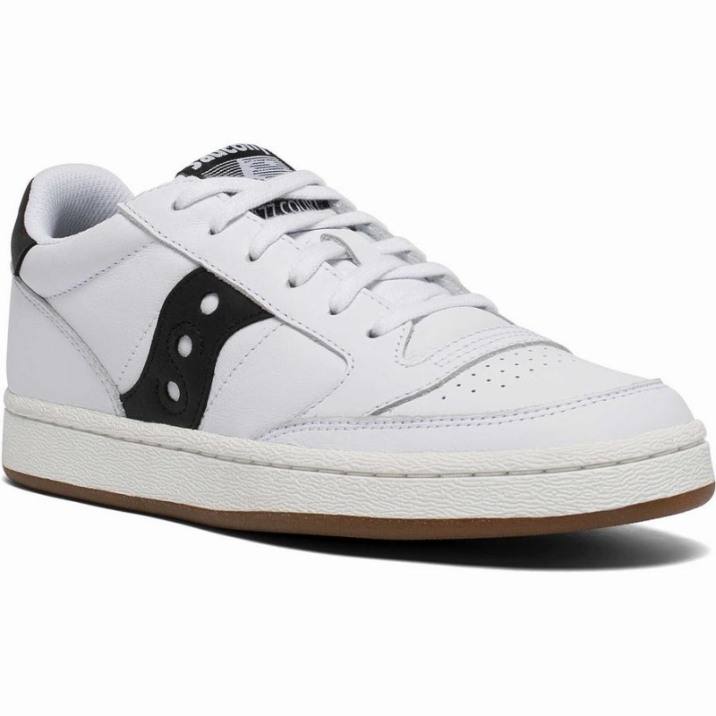 White / Black Saucony Jazz Court Men's Sneakers | Malaysia S76319-T38