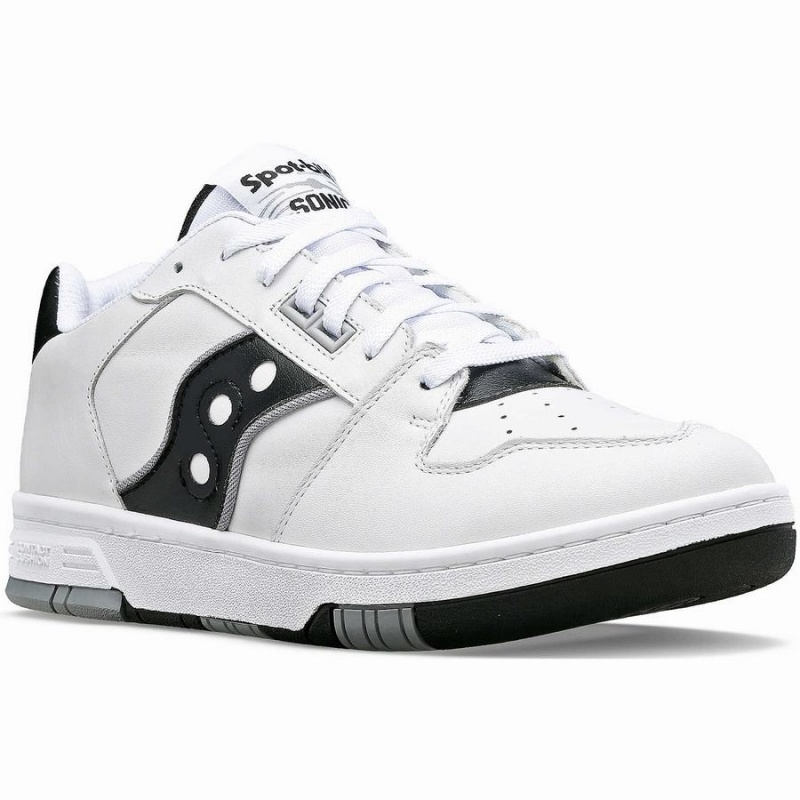 White / Black Saucony Spot-Bilt™ Sonic Low Women's Sneakers | Malaysia S08456-W41