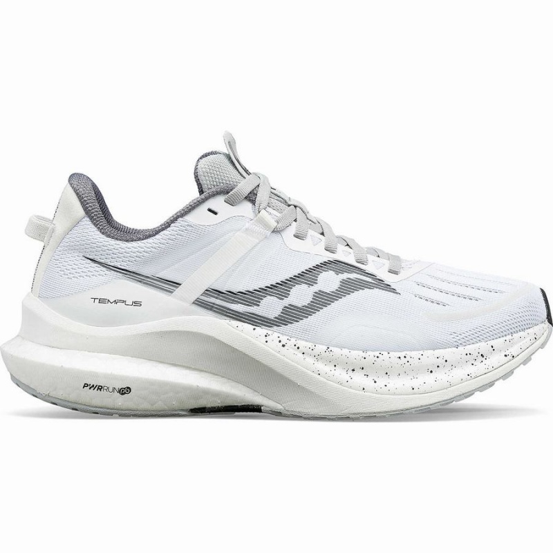 White / Black Saucony Tempus Men\'s Running Shoes | Malaysia S47395-Z63