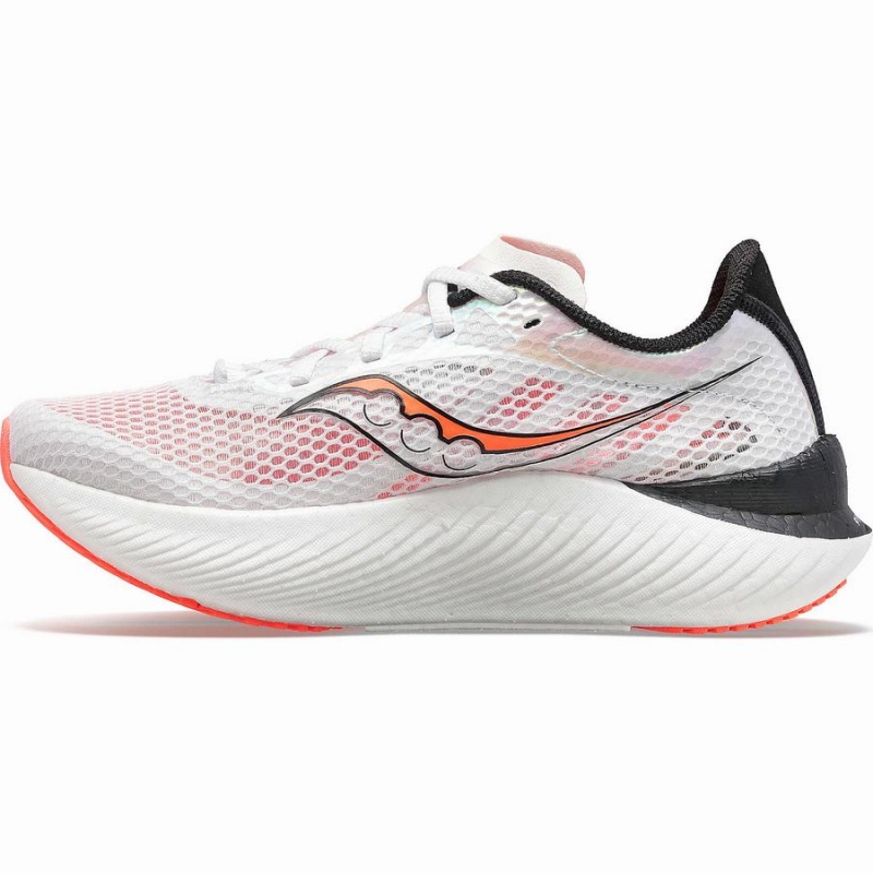 White / Black / Red Saucony Endorphin Pro 3 Women's Running Shoes | Malaysia S71439-E43