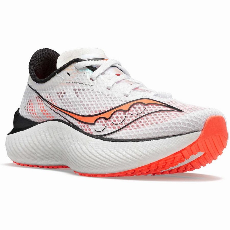 White / Black / Red Saucony Endorphin Pro 3 Men's Running Shoes | Malaysia S05867-K47