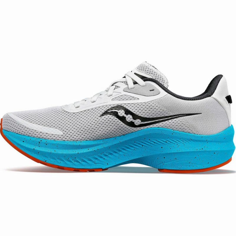 White / Blue Saucony Axon 3 Men's Running Shoes | Malaysia S04932-E42