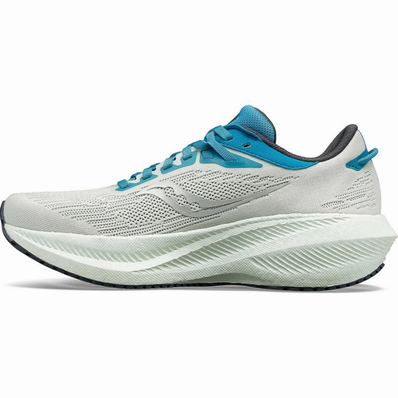 White / Blue Saucony Triumph 21 Women's Running Shoes | Malaysia S90362-X56