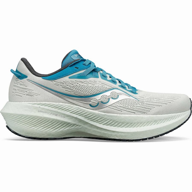 White / Blue Saucony Triumph 21 Women\'s Running Shoes | Malaysia S90362-X56