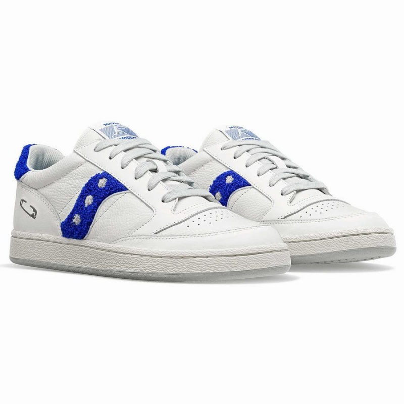 White / Blue Saucony X Maybe Tomorrow Jazz Court Varsity Women's Sneakers | Malaysia S71963-K93