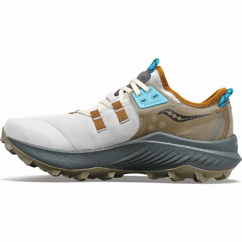 White / Brown Saucony Endorphin Rift Men's Trail Running Shoes | Malaysia S91085-V75