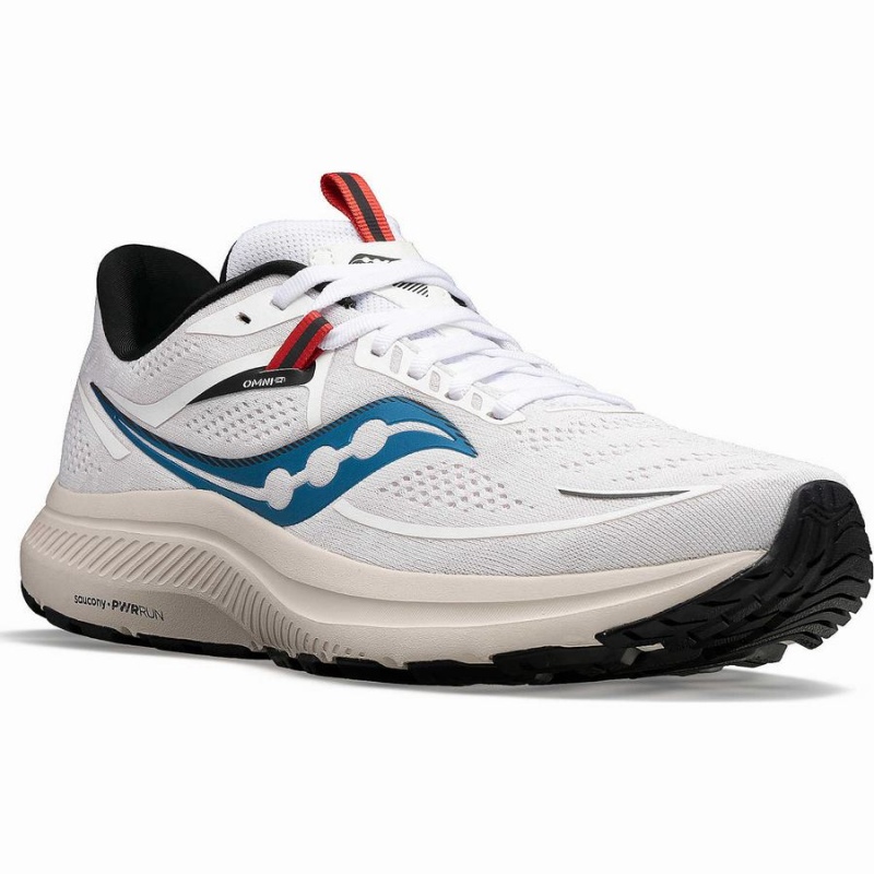 White / Brown Saucony Omni 21 Men's Running Shoes | Malaysia S82135-J39