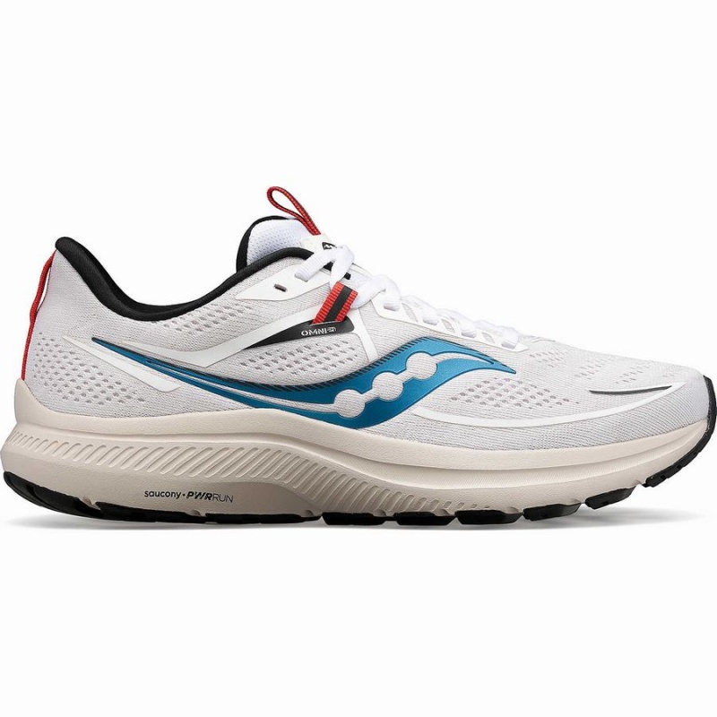 White / Brown Saucony Omni 21 Men\'s Running Shoes | Malaysia S82135-J39