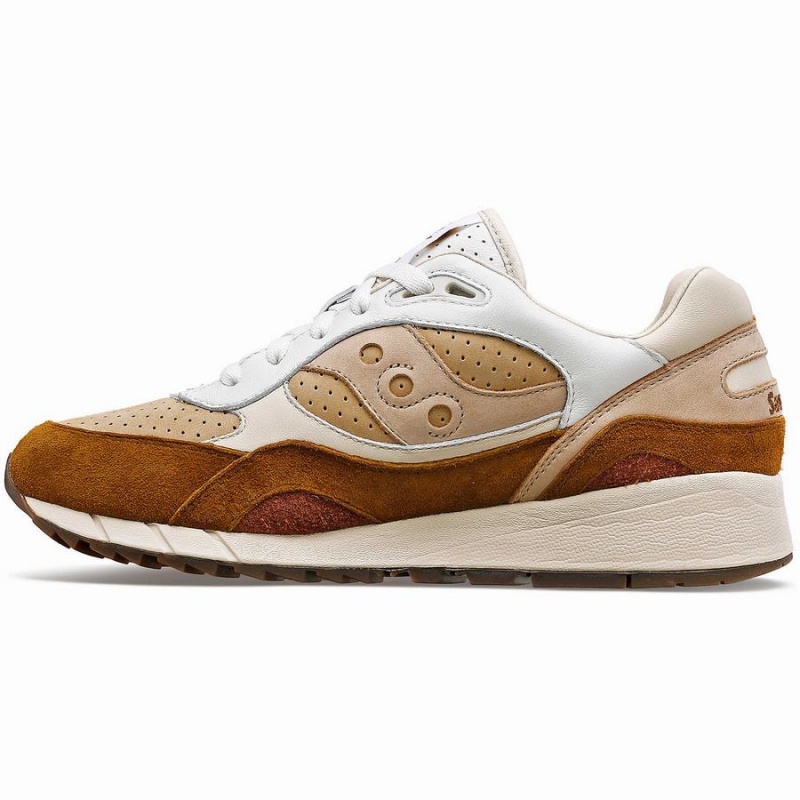 White / Brown Saucony Shadow 6000 Cappuccino Men's Sneakers | Malaysia S49037-J69