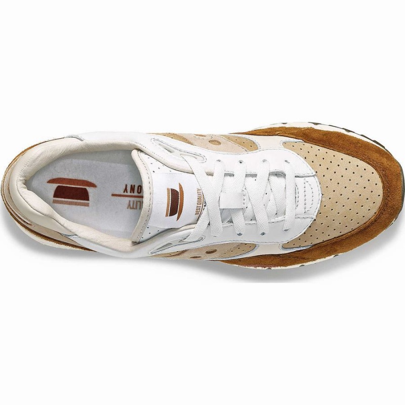 White / Brown Saucony Shadow 6000 Cappuccino Men's Sneakers | Malaysia S49037-J69