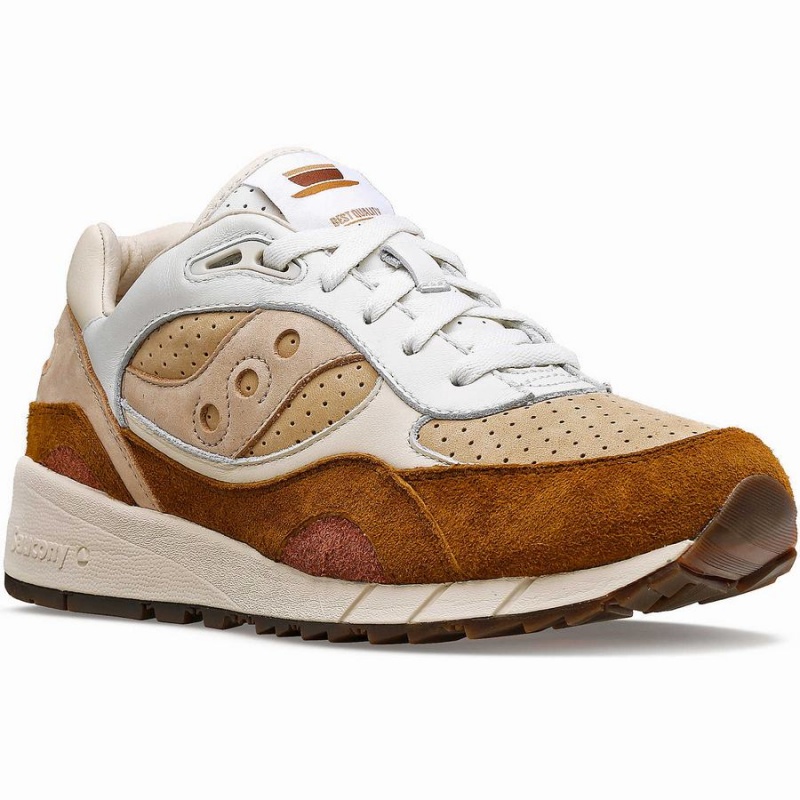 White / Brown Saucony Shadow 6000 Cappuccino Men's Sneakers | Malaysia S49037-J69