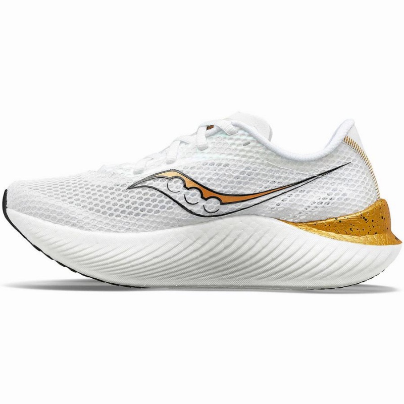 White / Gold Saucony Endorphin Pro 3 Men's Running Shoes | Malaysia S90618-J18