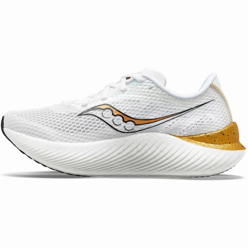 White / Gold Saucony Endorphin Pro 3 Women's Running Shoes | Malaysia S31874-W93