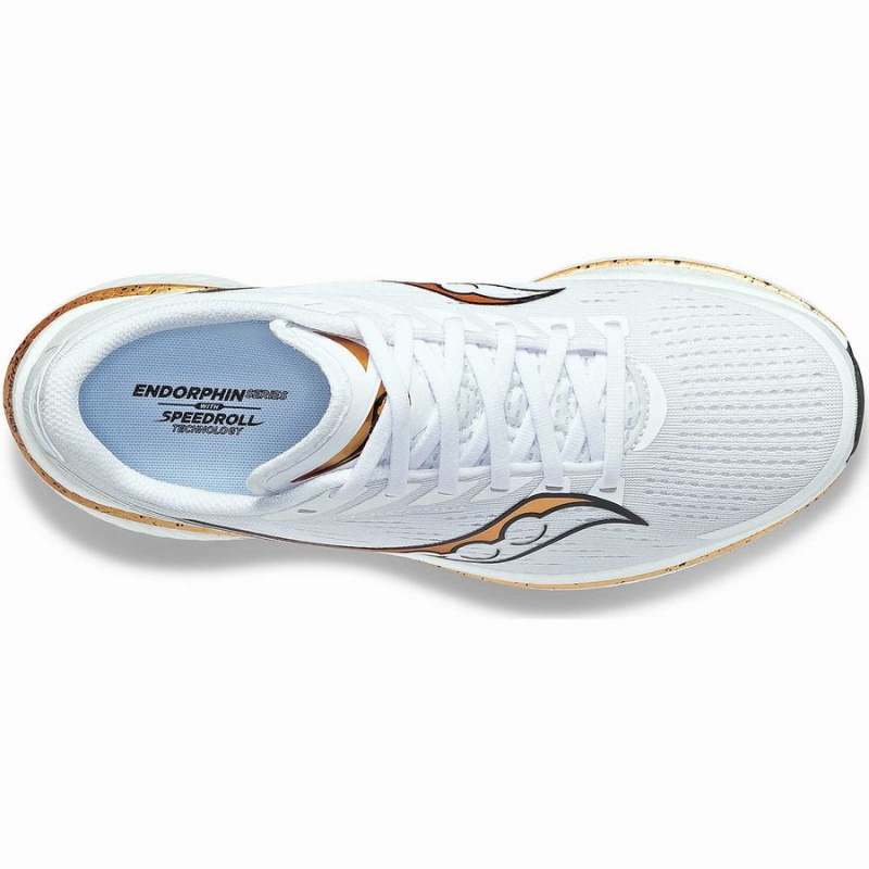 White / Gold Saucony Endorphin Speed 3 Men's Running Shoes | Malaysia S76852-X62