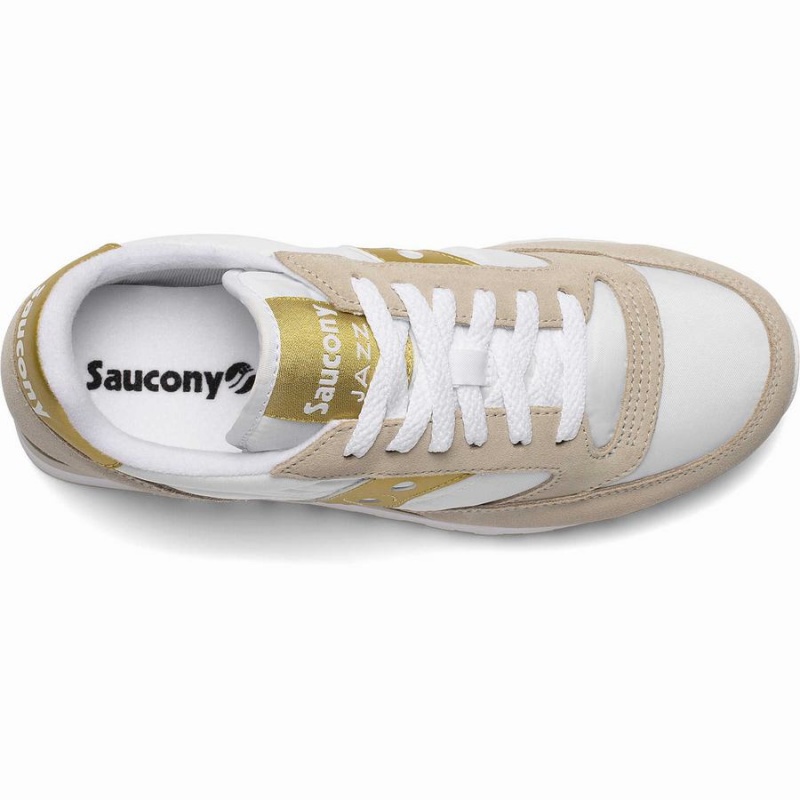 White / Gold Saucony Jazz Original Women's Sneakers | Malaysia S93841-P24