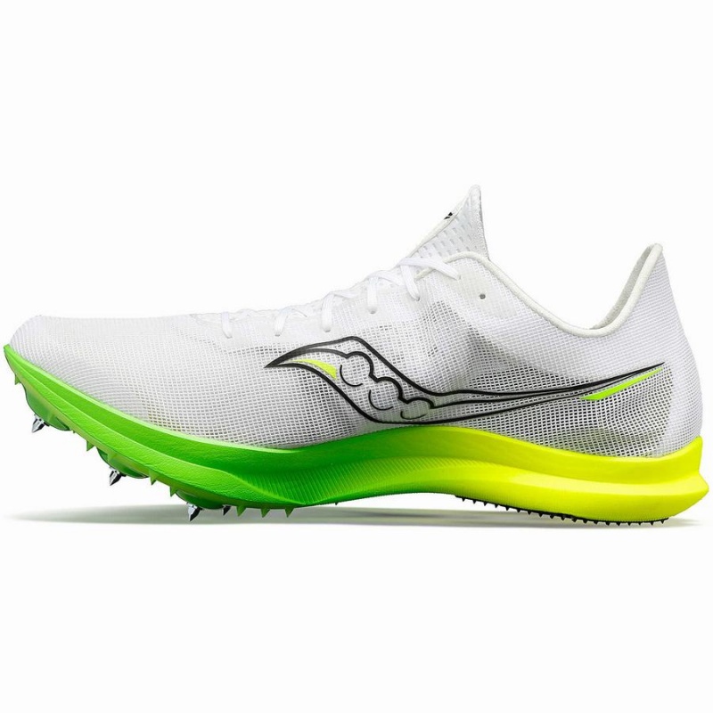 White / Green Saucony Endorphin Cheetah Women's Track Spikes | Malaysia S10763-E07